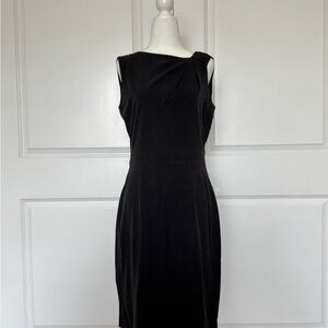 Calvin Klein Black Sleeveless Sheath Midi Dress